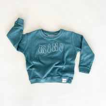 Load image into Gallery viewer, Mini Groovy Embroidered Corded Crewneck
