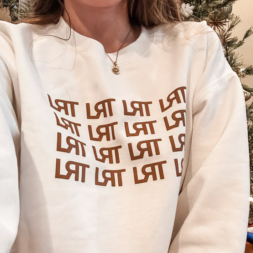 ADULT LRT REPEAT LOGO CREW SWEATSHIRT