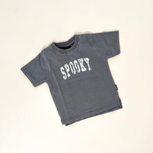 Load image into Gallery viewer, Spooky Distressed Child Tee - Faded Gray
