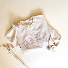 Load image into Gallery viewer, Mama Embroidered Outline Corded Crewneck - Ivory
