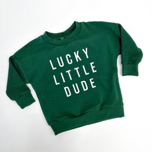 Load image into Gallery viewer, Lucky Little Dude Child Waffle Sleeve Sweatshirt
