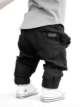 Load image into Gallery viewer, Black Cotton Twill Joggers
