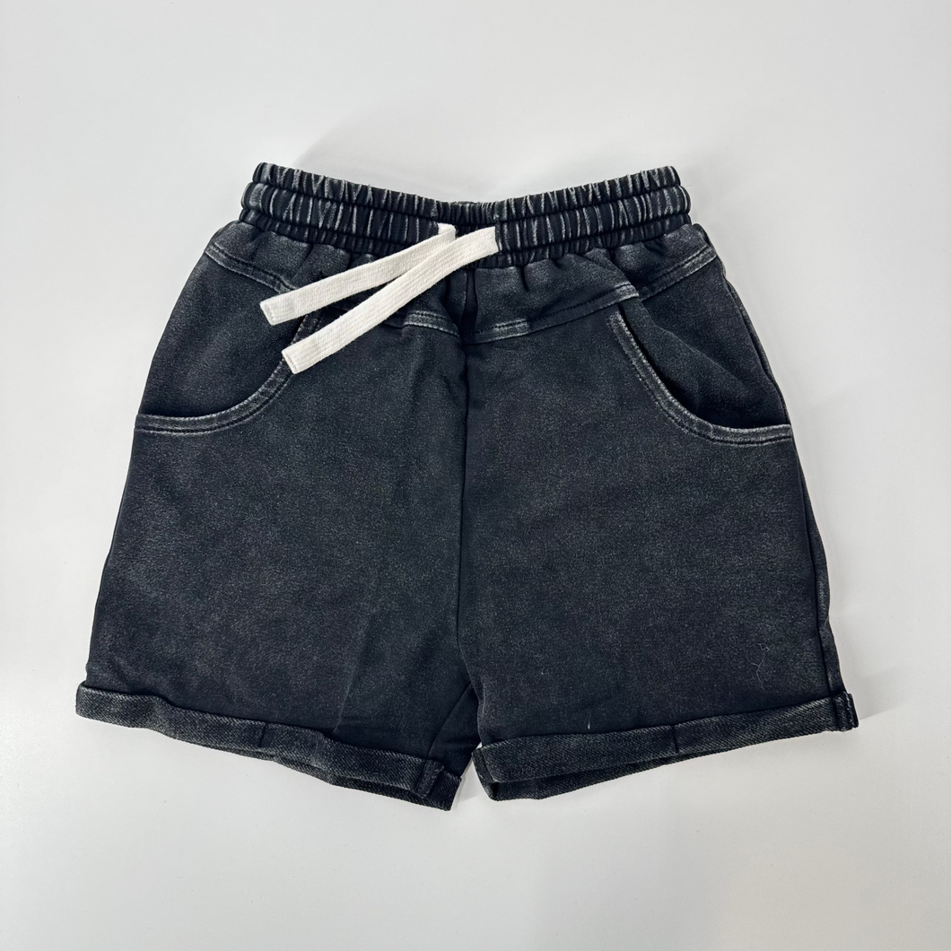[PRE-ORDER] VINTAGE WASH SHORTS - BLACK