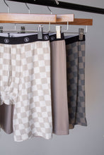 Load image into Gallery viewer, Men&#39;s Bamboo Boxers (3 Pack) | Checkerboard &amp; Faded Brown Checkerboard
