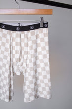 Load image into Gallery viewer, Men&#39;s Bamboo Boxers (3 Pack) | Checkerboard &amp; Faded Brown Checkerboard
