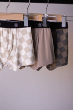 Load image into Gallery viewer, Bamboo Boxers (3 Pack) | Checkerboard &amp; Faded Brown Checkerboard
