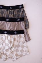Load image into Gallery viewer, Bamboo Boxers (3 Pack) | Checkerboard &amp; Faded Brown Checkerboard
