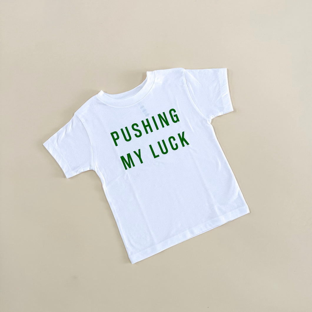 Pushing My Luck Child Tee - Green Design