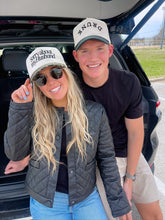 Load image into Gallery viewer, Sorry about my Husband / Wife Vintage Trucker Hat
