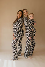Load image into Gallery viewer, Black Checkered | Women&#39;s Bamboo Pajamas
