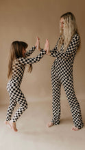 Load image into Gallery viewer, Black Checkered | Women&#39;s Bamboo Pajamas
