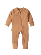 Load image into Gallery viewer, 2-Way Zip Romper - Caramel
