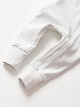 Load image into Gallery viewer, 2-Way Zip Romper- Light Heather Grey
