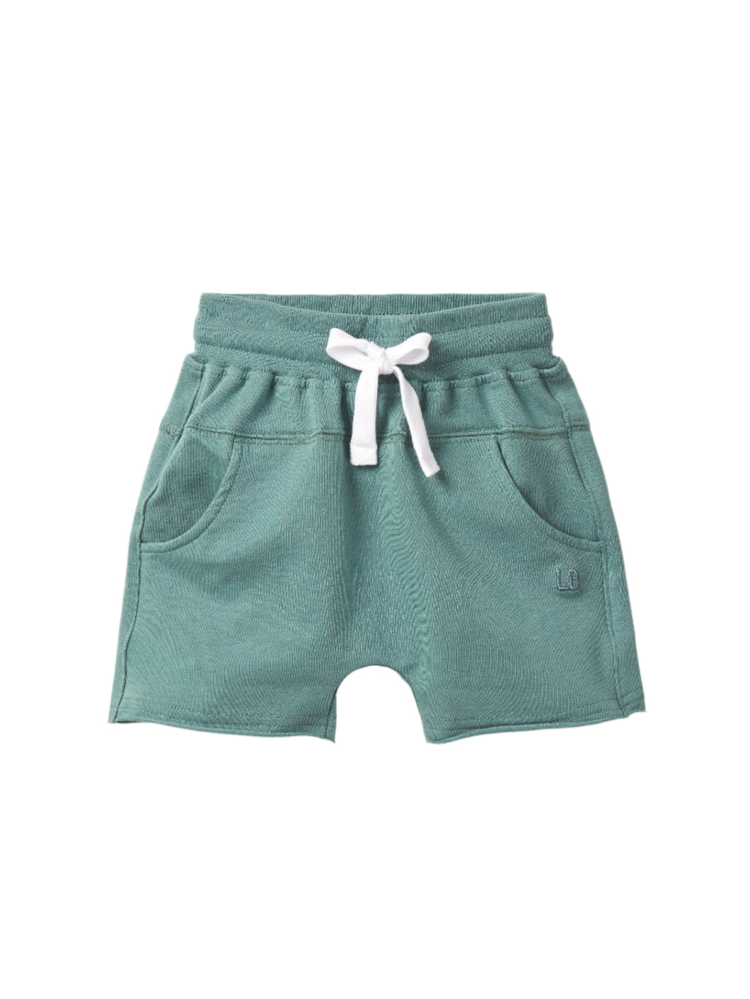 Raw Edge Harem Short - Teal
