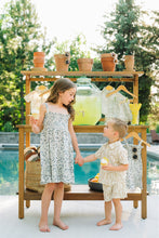Load image into Gallery viewer, Blue Floral Linen Dress
