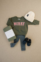 Load image into Gallery viewer, Olive Merry French Terry Crew Neck
