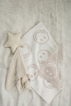 Load image into Gallery viewer, Smiley Taupe Plush Blanket
