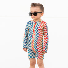 Load image into Gallery viewer, RASH GUARD- Groovy Check
