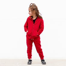 Load image into Gallery viewer, ZIP HOODIE- Red Bamboo French Terry
