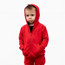 Load image into Gallery viewer, ZIP HOODIE- Red Bamboo French Terry
