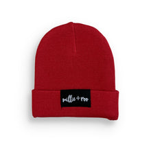 Load image into Gallery viewer, BAMBOO CUFF BEANIE- Red
