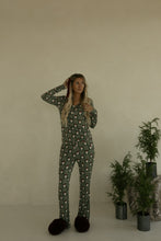 Load image into Gallery viewer, Women&#39;s Bamboo Pajamas | Santa Checkerboard
