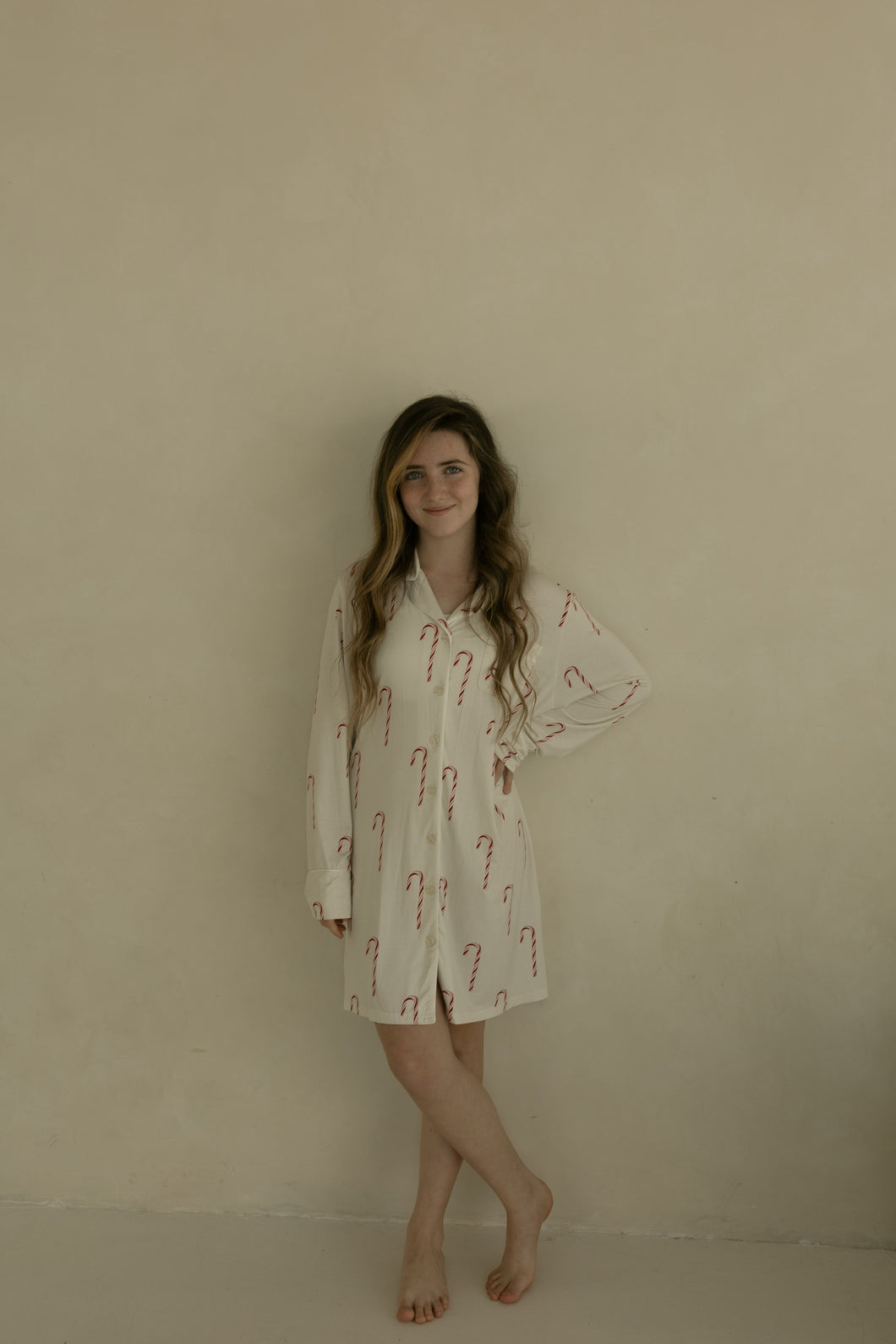 Women's Bamboo Sleeping Dress | Candy Cane