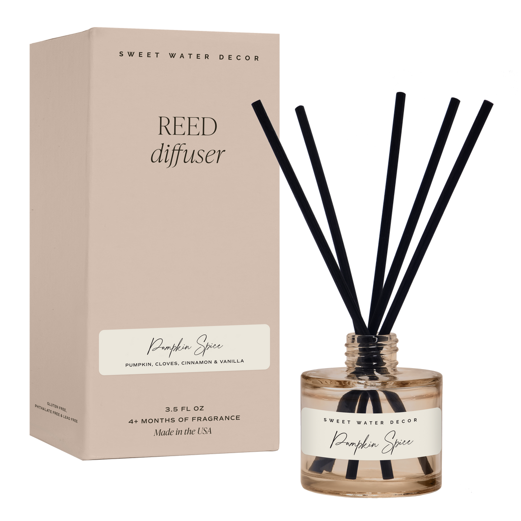 Pumpkin Spice Tinted Glass Jar Reed Diffuser
