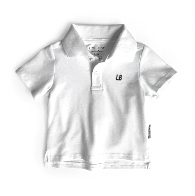 White Short Sleeve Polo Shirt