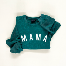 Load image into Gallery viewer, Mama Festive Curved Waffle Sleeve Crewneck
