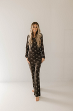 Load image into Gallery viewer, Charcoal &amp; White FF Smile | Women&#39;s Bamboo Pajamas
