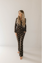 Load image into Gallery viewer, Charcoal &amp; White FF Smile | Women&#39;s Bamboo Pajamas
