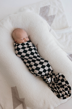 Load image into Gallery viewer, Infant Swaddle | Black Checkerboard
