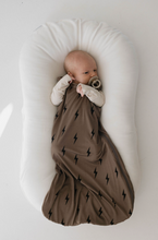 Load image into Gallery viewer, Brown &amp; Black Lightning Bolt | Bamboo Sleep Sack
