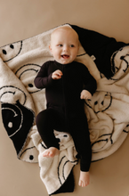 Load image into Gallery viewer, Bamboo Zip Pajamas | Midnight Black
