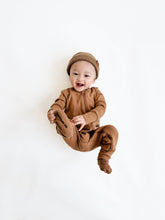 Load image into Gallery viewer, 2-Way Zip Romper - Caramel
