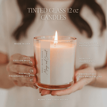 Load image into Gallery viewer, Weekend Soy Candle - Tinted Glass Jar - 12 oz

