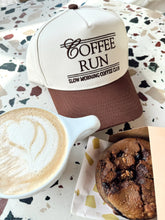 Load image into Gallery viewer, Coffee Run - Brown Vintage Trucker Hat
