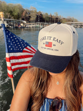 Load image into Gallery viewer, Take it Easy Vintage Trucker Hat
