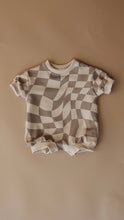 Load image into Gallery viewer, Wavy Checker | Short Sleeve Romper
