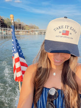 Load image into Gallery viewer, Take it Easy Vintage Trucker Hat
