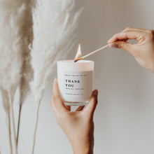 Load image into Gallery viewer, Thank You! Soy Candle - White Jar - 11 oz
