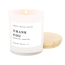 Load image into Gallery viewer, Thank You! Soy Candle - White Jar - 11 oz
