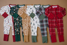 Load image into Gallery viewer, Red Plaid Bamboo Zipper
