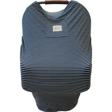 Load image into Gallery viewer, Navy Stripes Ribbed Bamboo Multi-Use Cover
