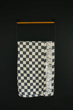 Load image into Gallery viewer, Charcoal Checkered + Summit Muslin Quilt
