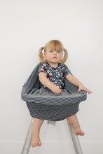 Load image into Gallery viewer, Navy Stripes Ribbed Bamboo Multi-Use Cover
