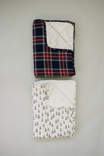 Load image into Gallery viewer, Christmas Plaid Bamboo Fleece Quilt
