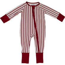 Load image into Gallery viewer, Red Stripes Bamboo Zipper
