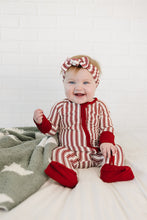 Load image into Gallery viewer, Red Stripes Bamboo Zipper
